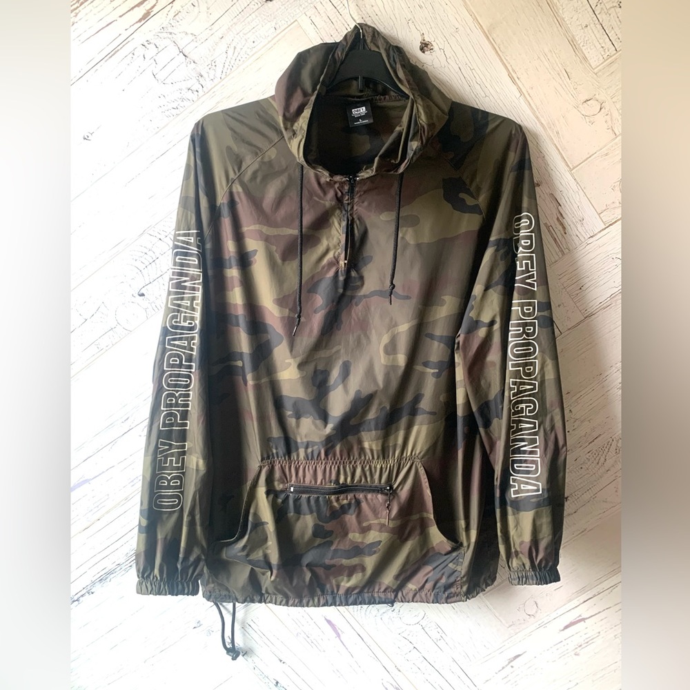 Obey Propaganda Nylon Hooded Pullover Jacket ASOS - Picture 4 of 16